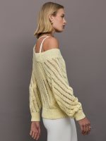Open Knit Sweater - Yellow - Image 5