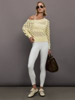 Open Knit Sweater - Yellow - Image 3