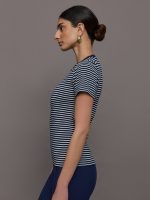 Stripe Ringer Tee - Cloud / Navy Stripe - Image 4