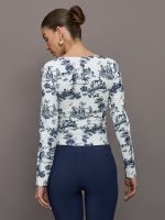 Toile Long Sleeve Top - Navy Toile - Image 5