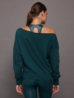 Off Shoulder Sweatshirt in French Terry - Ponderosa Pine - Image 6