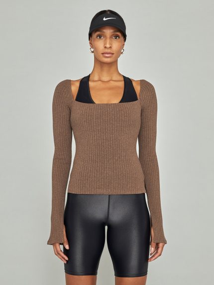 Split Sleeve Square Neck Top - Bruno