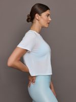 Boxy Crop Tee - White - Image 4