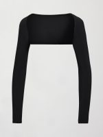 Long Sleeve Active Shrug in Melt - Black - Image 9