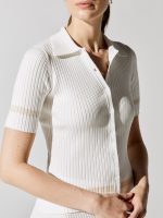 Sweater Polo - White/Tan - Image 5