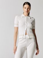 Sweater Polo - White/Tan - Image 7