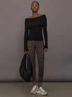 Off Shoulder Fold Over Sweater - Black - Image 3