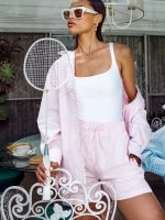 Boyfriend Button Up - Pink - Image 11