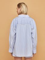 Boyfriend Button Up - Navy Stripe - Image 5