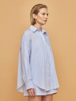 Boyfriend Button Up - Navy Stripe - Image 4