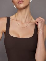 Wide Scoop Bra Tank in Melt - Dark Oak - Image 4