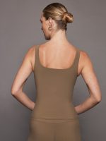 Wide Scoop Bra Tank in Melt - CARIBOU - Image 4