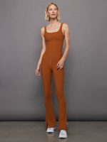 Wide Scoop Bra Tank in Melt - CARAMEL CAFE - Image 5