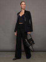 Long Sleeve Wrap Top in Melt - Black - Image 5