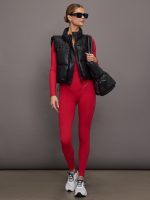 Long Sleeve Wrap Top in Melt - Crimson Red - Image 5