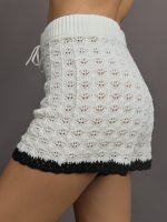 Crochet Short - White/Black - Image 6
