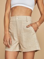 Linen Utility Short - Tan - Image 5