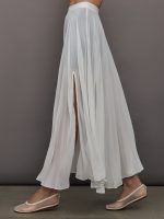 Mesh Pleated Skirt - Ivory - Image 4
