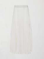 Mesh Pleated Skirt - Ivory - Image 9