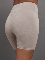 Biker Short in Heather Melt - Heather Oatmeal - Image 5