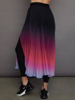 Ombre Pleated Skirt - Black Ombre - Image 5