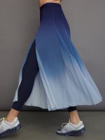 Ombre Pleated Skirt - Navy Ombre - Image 5