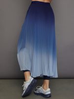 Ombre Pleated Skirt - Navy Ombre - Image 6