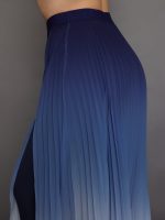 Ombre Pleated Skirt - Navy Ombre - Image 7
