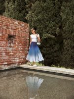 Ombre Pleated Skirt - Navy Ombre - Image 9