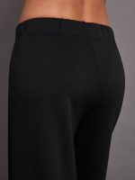 Pintuck Knit Pant in Interlock - Black - Image 6
