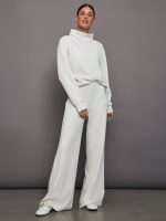 Pintuck Knit Pant in Interlock - Moonbeam Heather - Image 6
