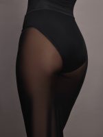 Mesh Column Skirt - Black - Image 5
