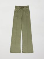 Wide Leg Pintuck Sweatpant in French Terry - Ivy Green - Image 6