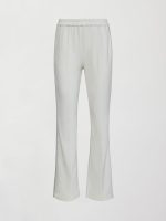 Rhinestone Fleece Flare Pant - White w/ Silver Rhinestones - Image 8