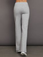 Rhinestone Front Slit Sweatpant - Heather Grey - Image 4