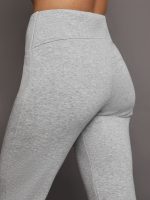 Rhinestone Front Slit Sweatpant - Heather Grey - Image 5