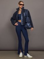 Split Front Legging in Melt - Navy Blazer - Image 3