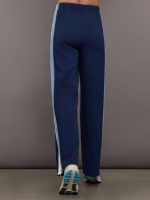 Wide Leg Track Pant in Scuba - Navy - Image 6