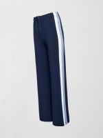 Wide Leg Track Pant in Scuba - Navy - Image 7