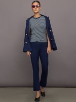 Kick Flare Pant in Scuba - Navy - Image 3