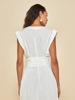 Linen Dress - Cream - Image 7