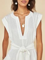 Linen Dress - Cream - Image 8