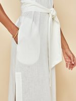 Linen Dress - Cream - Image 9