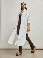 Button Up Oversized Tunic - White