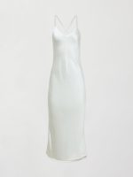 SATIN SLIP DRESS - IVORY - Image 6