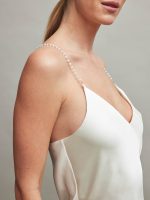 SATIN SLIP DRESS - IVORY - Image 5