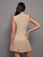 Pleated Tennis Dress - Beige - Image 4