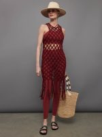 Macrame Tunic Dress - Merlot - Image 3