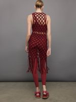 Macrame Tunic Dress - Merlot - Image 5