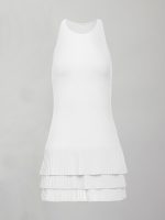 Pleated Tier Tennis Dress - White - Image 9